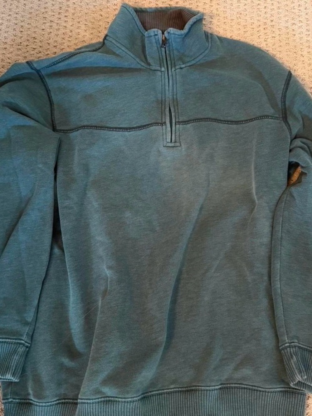 Arrow Men's Teal Half-Zip Pullover Sweater